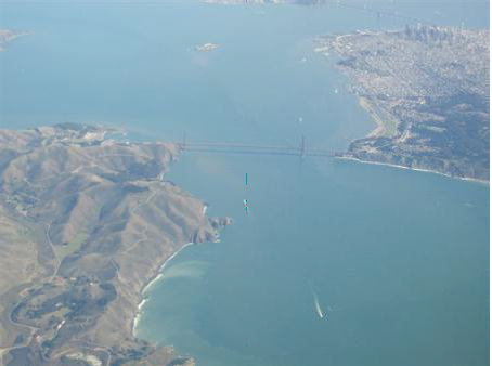 Anflug auf San Francisco